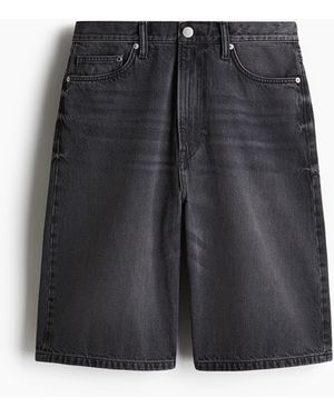 H&M Baggy Denimshorts - Schwarz