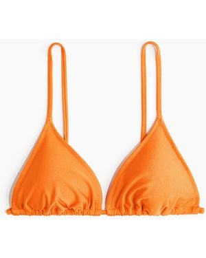 H&M Wattiertes Triangel-Bikinitop - Orange