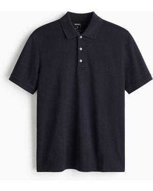 H&M Cooling Poloshirt in Regular Fit - Blau