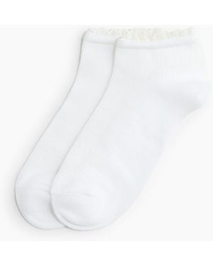 H&M 2er-Pack Kurzsocken mit Spitze - Weiß