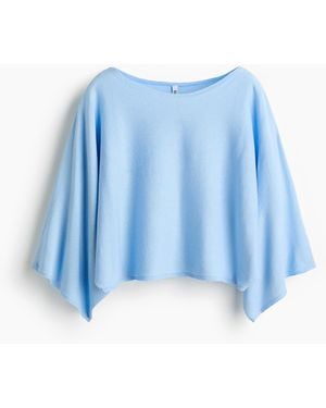 H&M Shirt mit Fledermausärmeln - Blau