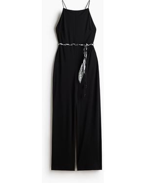 H&M Tie-belt strappy jumpsuit - Schwarz