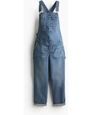 H&M MAMA Knöchellange Latzhose aus Denim - Blau