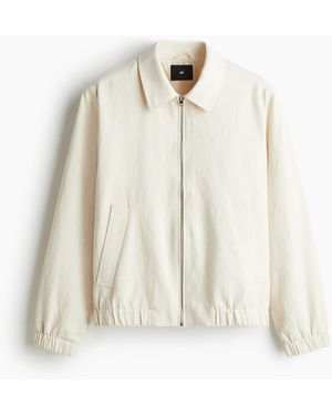 H&M Jacke aus Leinenmix in Regular Fit - Weiß