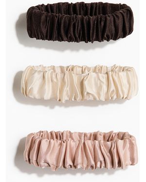 H&M Set Van 3 Zijden Scrunchies - Zwart