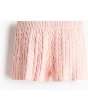 H&M Kabelgebreide Short - Roze