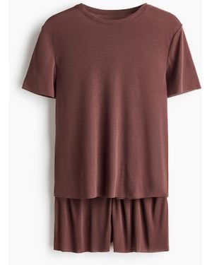 H&M Pyjama aus Jersey - Braun