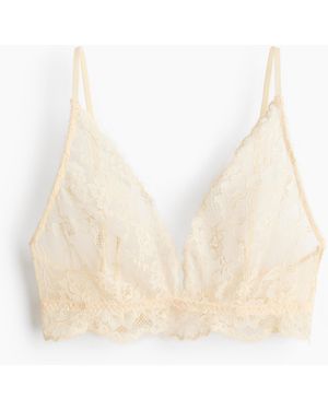 H&M Soft lace bra - Weiß
