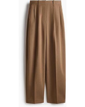 H&M Elegante Twillhose - Braun
