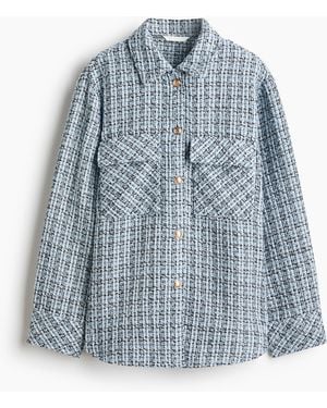 H&M Bouclé Overshirt - Blauw