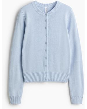 H&M Cardigan in Strukturstrick - Blau