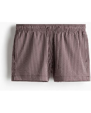 H&M Badeshorts aus Seersucker - Lila
