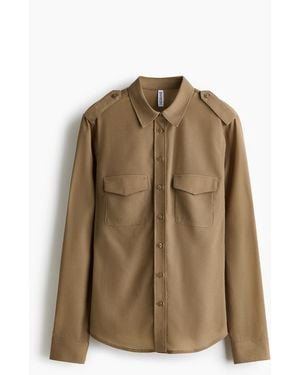 H&M Utilityoverhemdblouse - Naturel