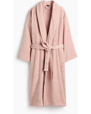 H&M Bademantel aus Velours - Pink