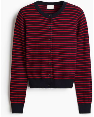 H&M Strickcardigan aus Viskosegemisch - Rot
