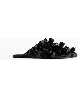 H&M Hausschuhe mit Pailletten - Schwarz