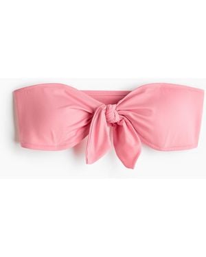 H&M Padded Bandeaubikinitop - Roze