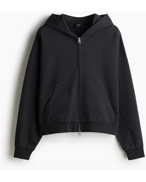 H&M Oversized Capuchonvest - Zwart