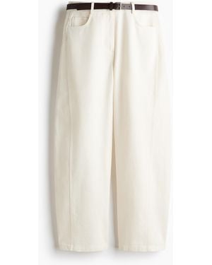 H&M Barrel High Waist Jeans - Weiß