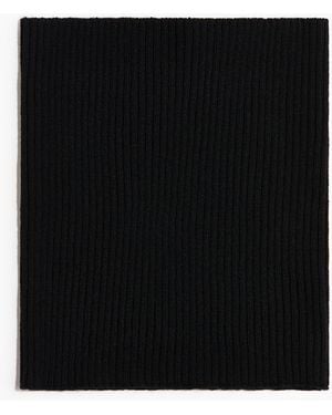 H&M Gerippter Schlauchschal - Schwarz