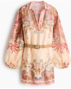 H&M Tunikakleid aus Leinenmischung - Pink