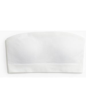 H&M Wattierter Bandeau-BH Seamless - Weiß