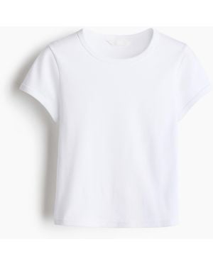 H&M Figurbetontes T-Shirt - Weiß