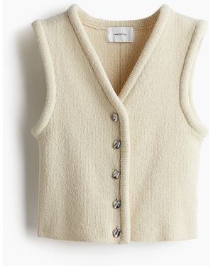 H&M Strickgilet - Natur