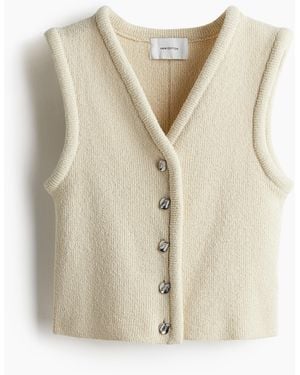 H&M Strickgilet - Natur