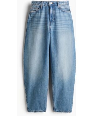 H&M Barrel High Jeans - Blau