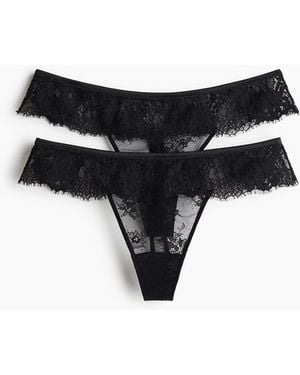 H&M Set Van 2 Kanten Slips - Zwart
