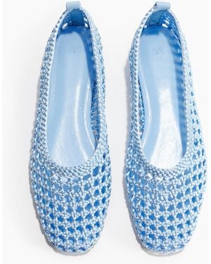 H&M Geflochtene Ballerinas - Blau