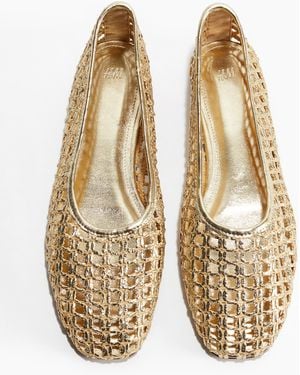 H&M Ballerinas aus Stroh - Weiß