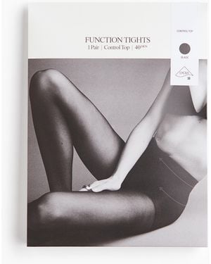 H&M Control Top Tights mit Lycra in 40 Denier - Grau