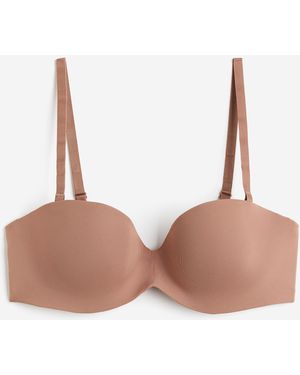 H&M Padded microfibre balconette bra - Natur