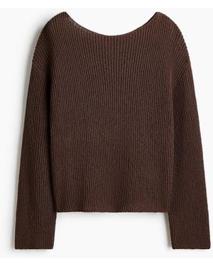 H&M Pullover mit U-Boot-Ausschnitt - Braun