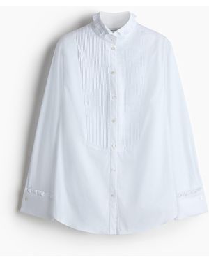 H&M Bluse mit Volants - Blau