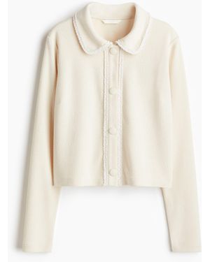 H&M Cardigan mit Kragen - Weiß