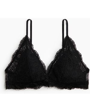 H&M Wattierter Soft-BH mit Spitze - Schwarz
