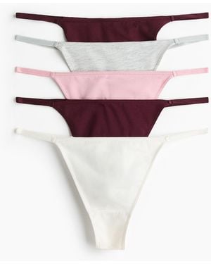 H&M 5er-Pack Tangas - Mehrfarbig