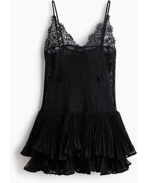 H&M Trägerkleid aus Spitze - Schwarz