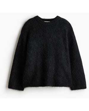 H&M Oversized Trui Van Mohairmix - Zwart