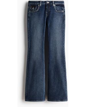 H&M Flared Low Waist Jeans - Blau