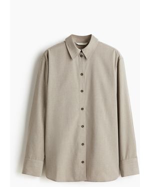 H&M Oversized Bluse - Natur