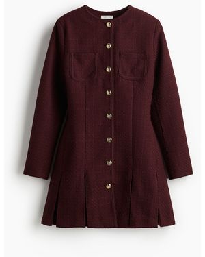 H&M Bouclé-Kleid - Lila