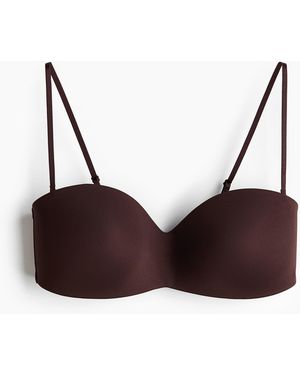 H&M Wattierter Balconette-BH aus Mikrofaser - Braun