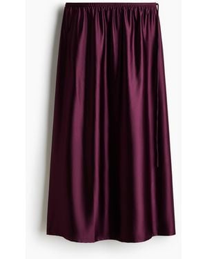 H&M Rok Met Drawstring - Paars