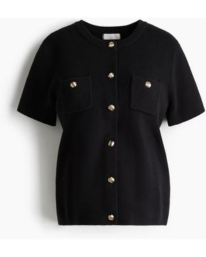 H&M MAMA Cardigan aus Rippstrick - Schwarz