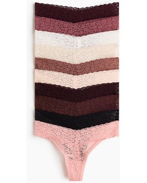 H&M 10er-Pack Tangas aus Spitze - Rot