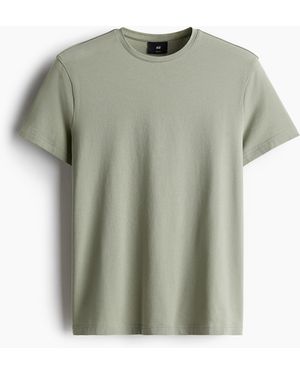 H&M T-Shirt in Slim Fit - Grün